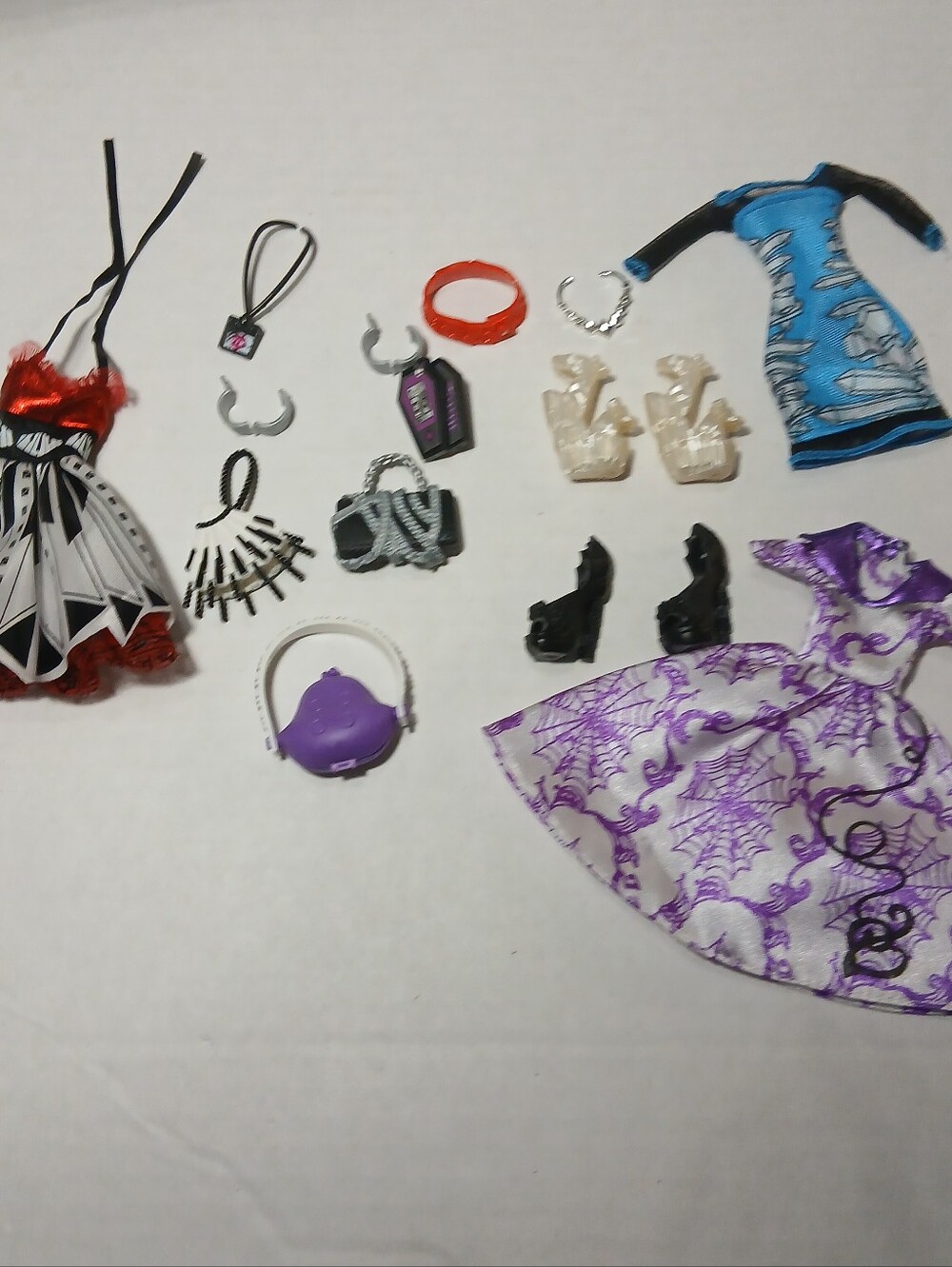 Monster High Lot Dress, Shoes, Purse